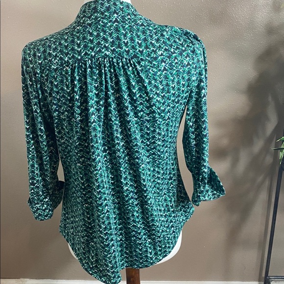 Cocomo Teal Patterned Blouse - Picture 3 of 4